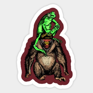 The King Frog and The Gordo Gorilla Sticker